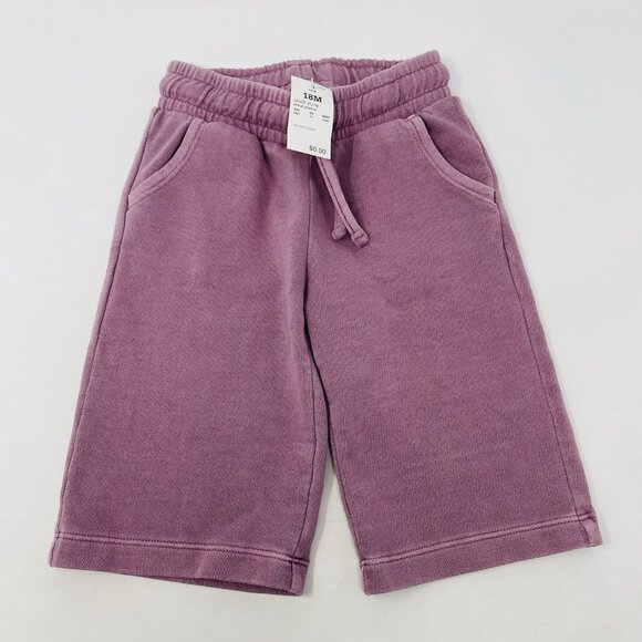 Cat & Jack Baby Girls Size 18 Months Drawstring Wide Leg Sweatpants Purple 2286 - Picture 1 of 5